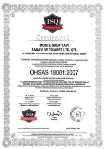 Monte Grup OHSAS 18001-2007 Belgesi